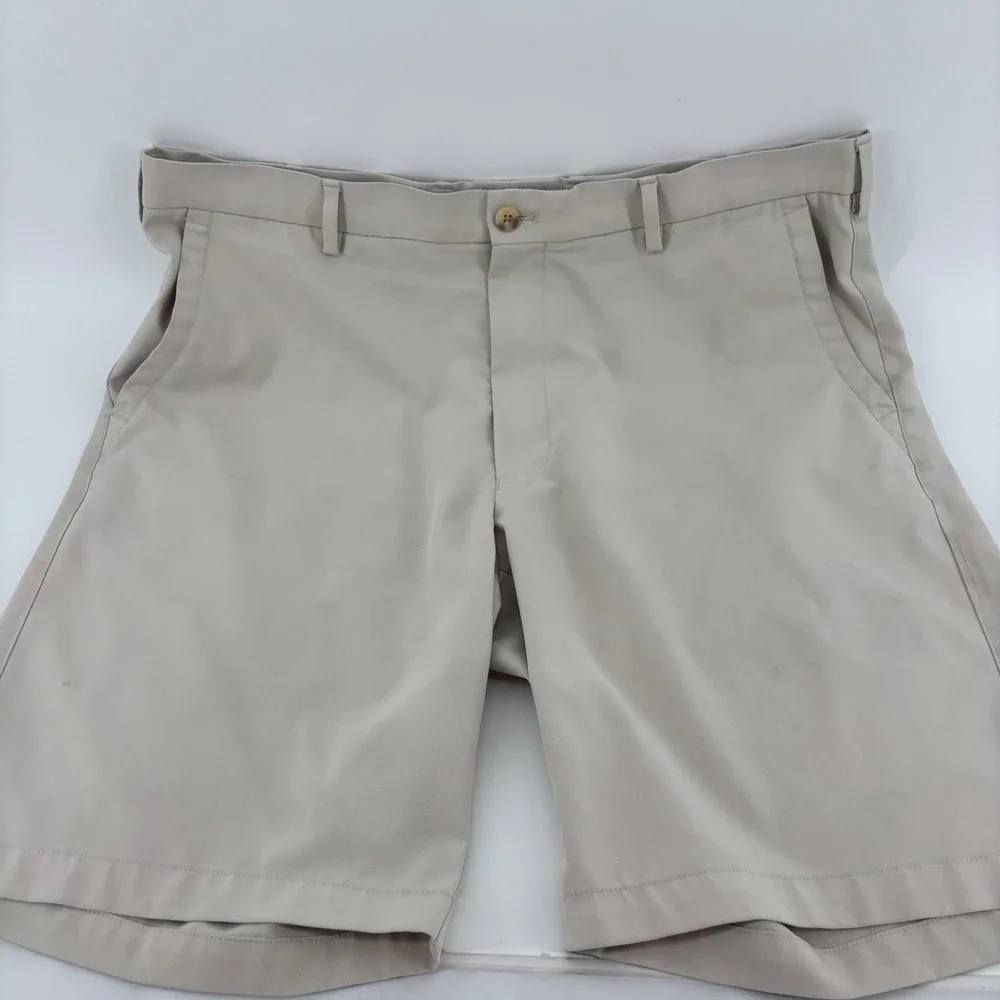 Peter Millar Crown Sport‎ Shorts Mens 36 Khaki Performance Golf MC0EB82 Preppy